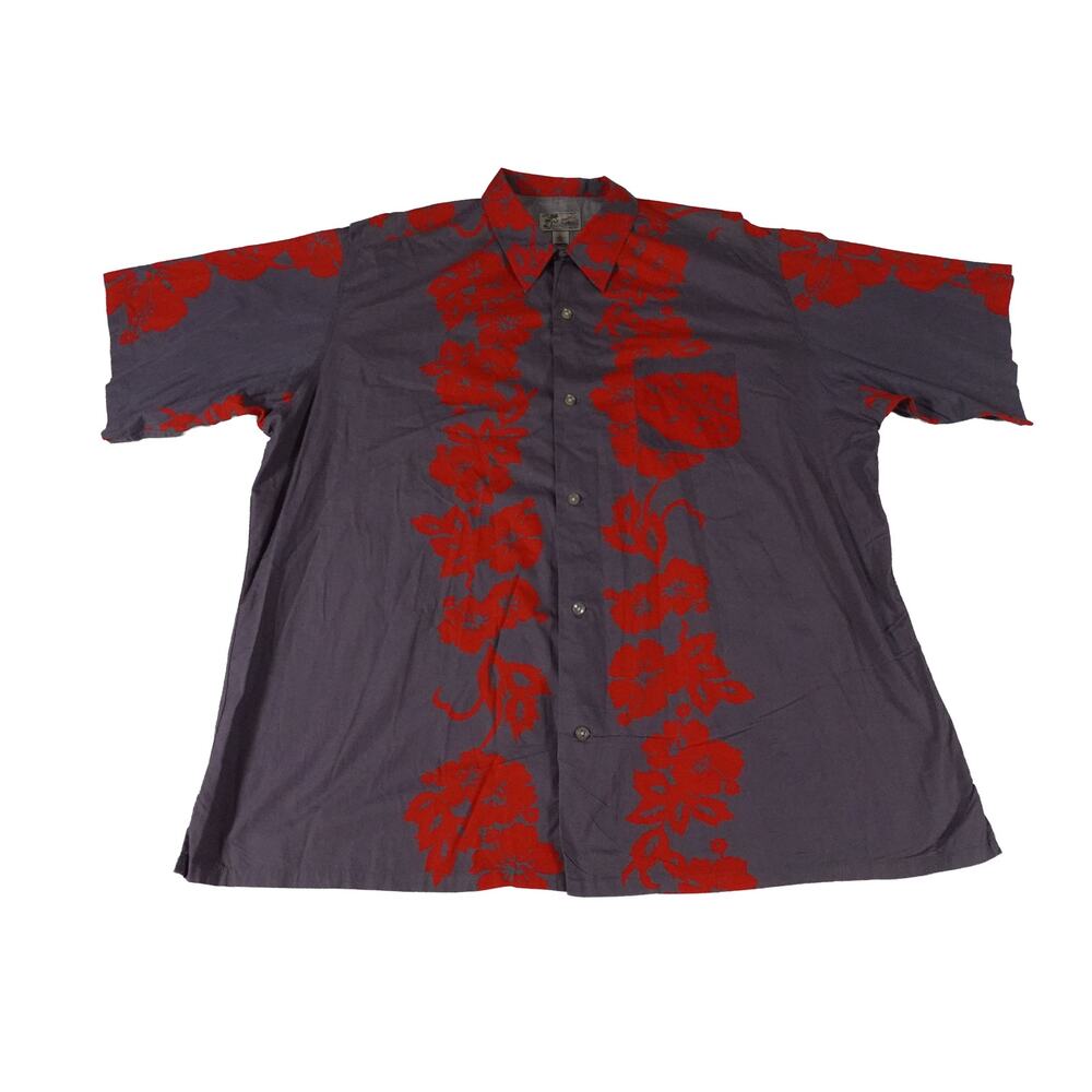 Ralph Lauren Polo Jeans Vintage 90s Hawaiian Button Up Shirt Men's XL